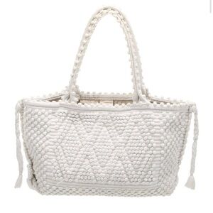 Antonello Tedde Capriccioli Medium Cream Linen Tote Bag